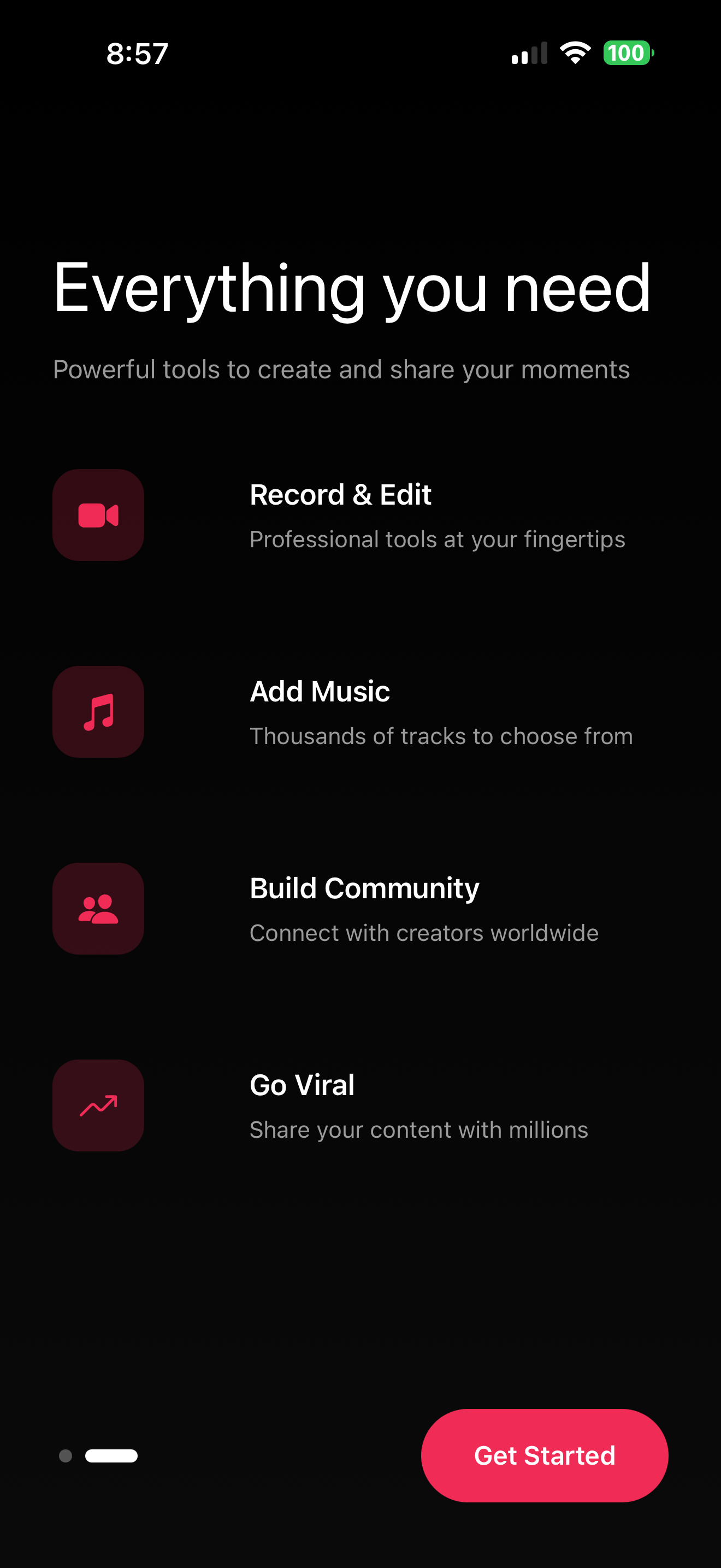 New Loops app onboarding
