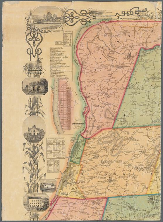 Map of Rensselaer County, New York