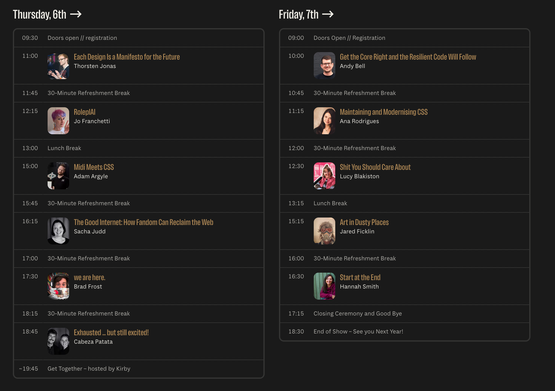 One of the little features that have been added to the new @btconf site and which makes me happy: the condensed sched...