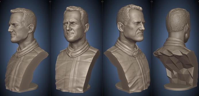 Michael Schumacher – 3D Sculpt
Final modeling stage completed.
Full-scale print coming soon.
