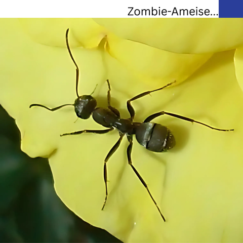 Eine Ameise sitzt auf einer gelben Blüte