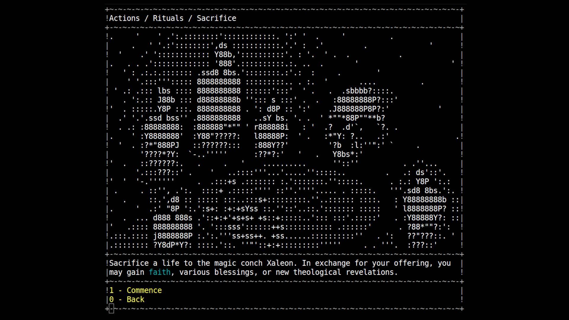 Screenshot from a game called CultGame