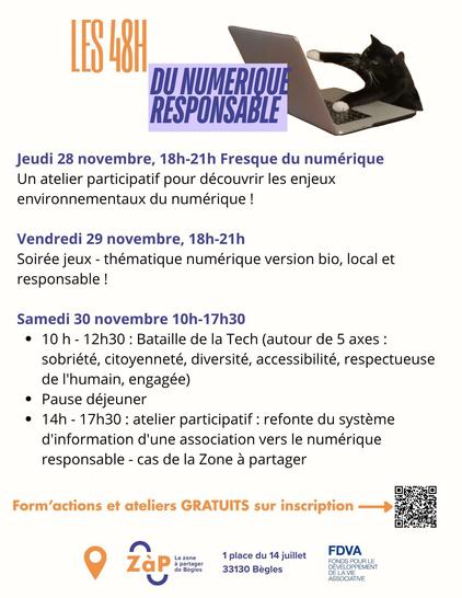 Formations et ateliers gratuits sur inscription