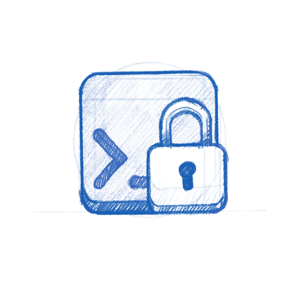 SSH Pilot app icon sketch.