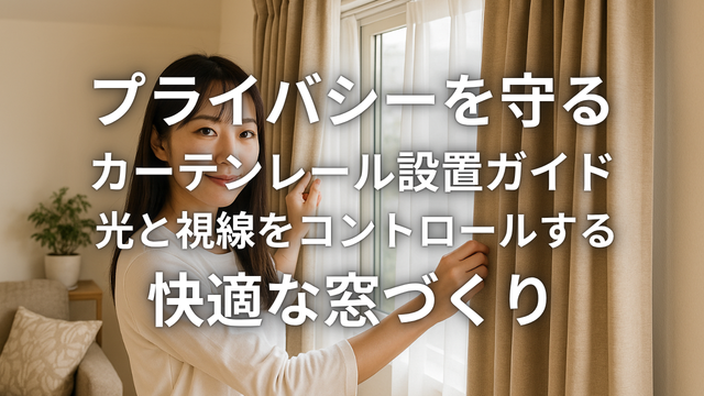 プライバシーを守るカーテンレール設置ガイド 光と視線をコントロールする快適な窓づくり