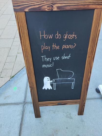 How do ghosts play the piano? They use sheet music!