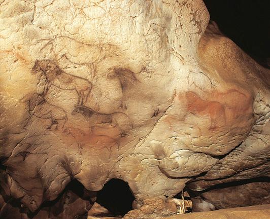 Le panneau des chevaux de la grotte d'Ekain 