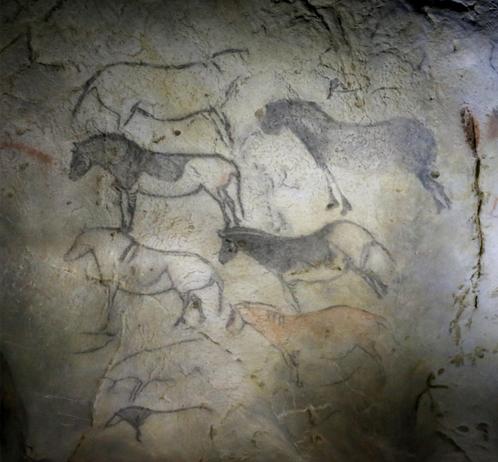Partie gauche du Panneau des chevaux à Ekain