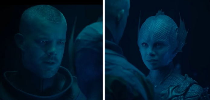 Human talking to Sea Devil.