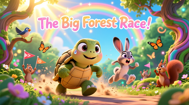 The tortoise and the hare — one of the most loved animated stories for kids that teaches a timeless lesson: “Slow and steady wins the race.”
In this fun and heartwarming animal cartoon, a fast but lazy rabbit challenges a slow tortoise to a race through the green forest.
As the animals cheer and the cute animal friends gather, the proud hare learns an important lesson about patience, humility, and never giving up.

Join EM Kids Hub for this beautifully animated hare and tortoise story in English — full of color, emotion, and music!
Perfect for kids who love cartoons for kids, nursery rhymes, bedtime stories, and animal stories like Cocomelon and fairy tales.

Watch till the end to see how the rabbit and the turtle story inspires every child to keep trying and believe in themselves.