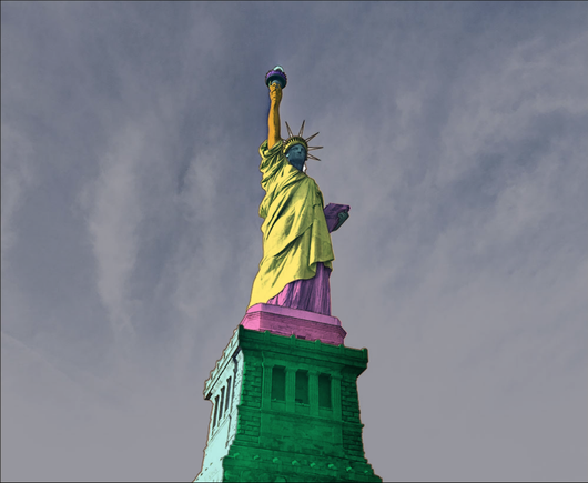 statue of liberty -- colored