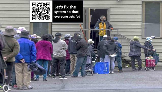 Organize people at their moment of need: At food banks, hospitals, unemployment offices…