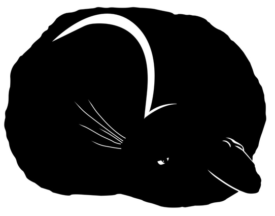 The stylised image of the cat.