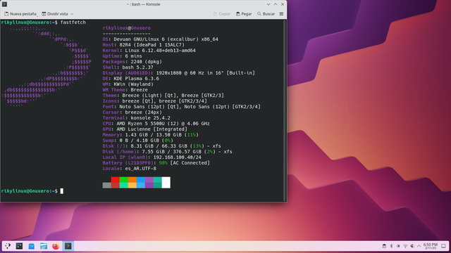 #Devuan #excalibur #gnu #linux #initfreedom 

Ya instalado en la notebook, nada mal de momento. 