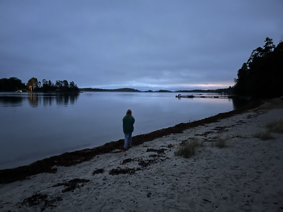 At dusk, by the Baltic sea, in the Stockholm archipelago 