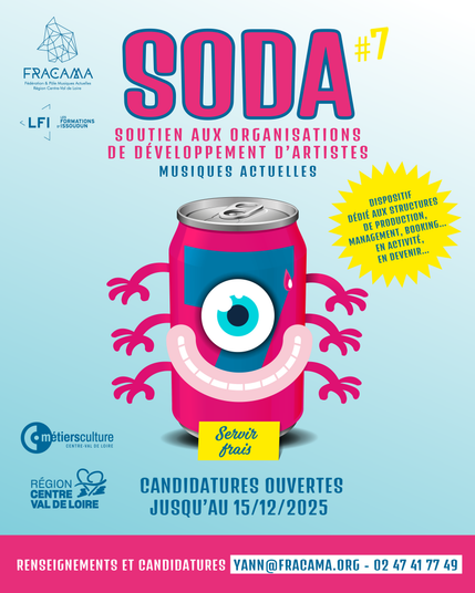 SODA
soutien aux organisation de développement d'artistes musiques actuelles