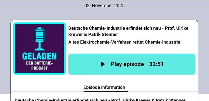Geladen Podcast mit der Zukunft der Chemischen Industrie - kein Gemecker, Lösungen!