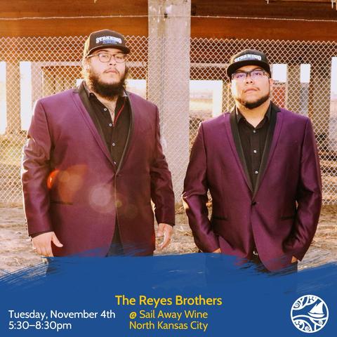 Promotional image for The Reyes Brothers performing live at Sail Away Wine