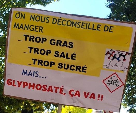 on nous déconseille de manger 
- trop gras
- trop salé 
- trop sucré  
mais...
glyphosaté , ça va ! !

source : @bazouzabou@mstdn.fr