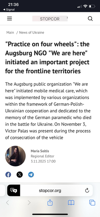 Article about the Medical Practice on four wheels.