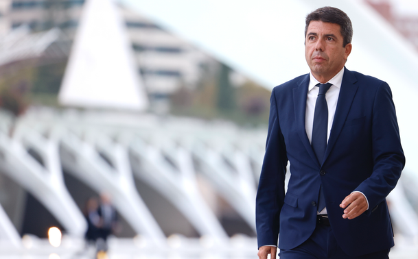 Carlos Mazón arribant dimecres passat al funeral per les víctimes de la dana (Europa Press/Rober Solsona)