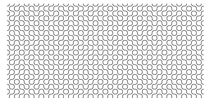 Truchet tiling generated in R