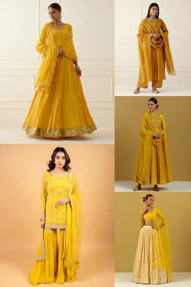 Designer suits for Haldi function
