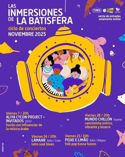 Cartel del ciclo musical Las Inmersiones de la Batisfera de noviembre de 2025
