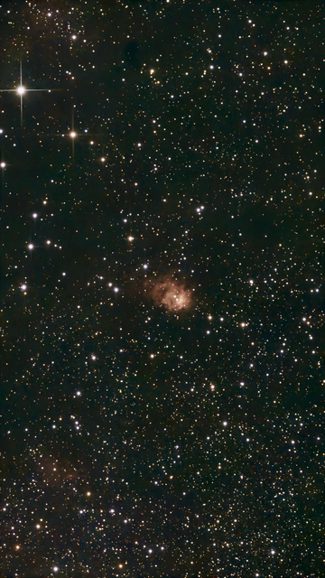 SH2-158 / NGC 7538 The Northern Lagoon Nebula - telescope processed image with  Moon and Sky Light Filter.  Sh2-158 / NGC 7538 is an active star-forming region in Cepheus, sometimes called the Northern Lagoon. It contains one of the most massive protostars known. 