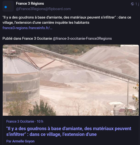 "Il y a des goudrons à base d'amiante, des matériaux peuvent s'infiltrer" : dans ce village, l’extension d'une carrière inquiète les habitants