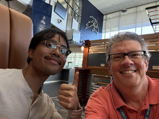 Me and Craig at the Boathouse at the University of North Florida.