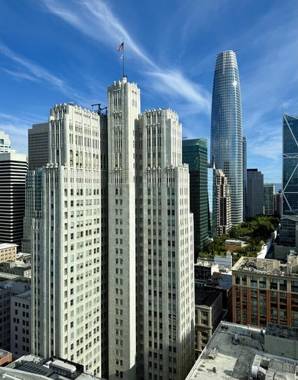 Salesforce tower in the distance, SF skyline