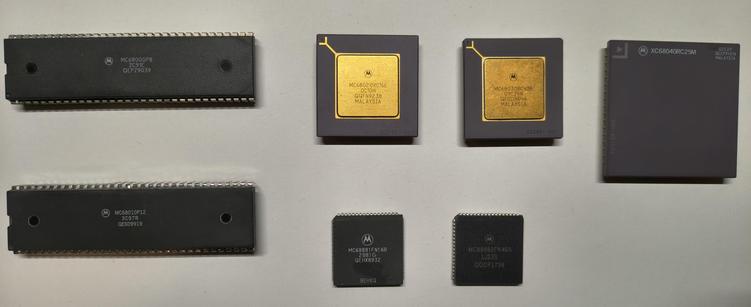 A collection of Motorola CPUs 