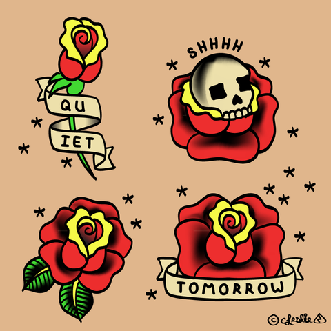 Tradition Tattoo Roses inspired by Sailor Jerry