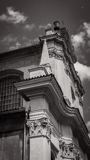 👁️ An ornate marble Baroque façade on a plain building 
📍 Nerudova, Prague
📅 11 Jun 2025
📸 Nikon D5600
⚪️ Nikkor DX 35 mm ƒ1.8G
🎞️ ISO 100, ƒ6.3, -0.3 ev, 1/500s