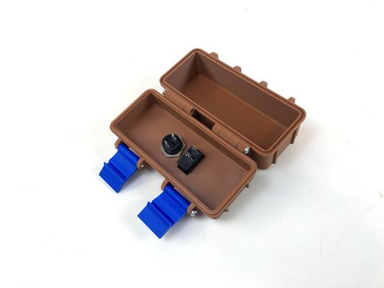 A 3D printed rugged box.