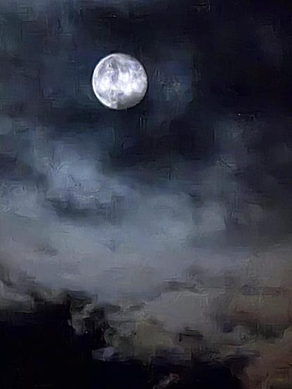 Moon and Clouds, photography