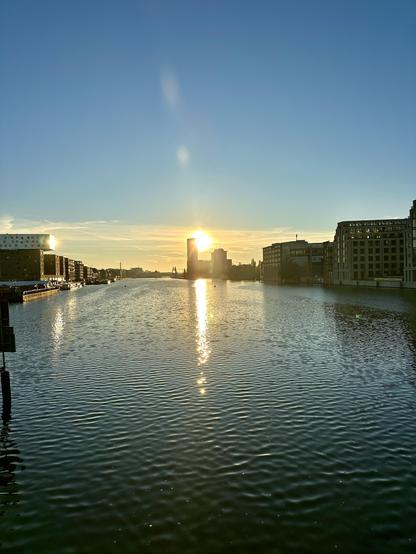 Sunrise in Berlin over thr Spree