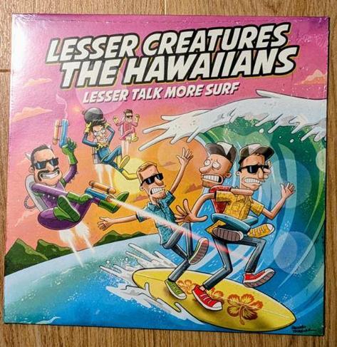 the hawaiians / lesser creatures - lesser talk more surf (12" cover)