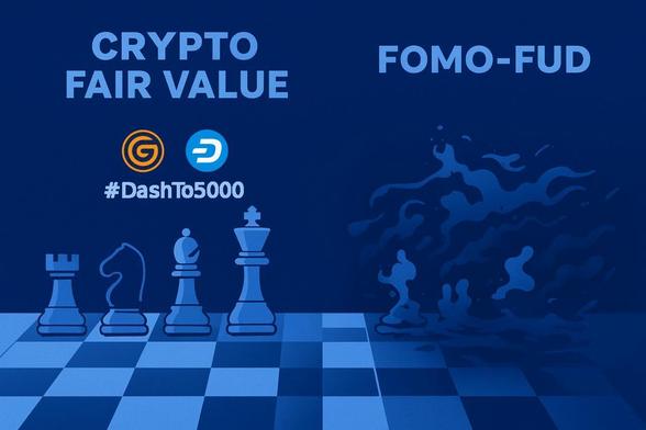 La differenza è semplice:

📊 Valore Reale → dati, fondamentali, utilità, adozione.
😱 FOMO-FUD → rumore.

Dash ha un Crypto Fair Value ~ $5.000 (Digital Gold Foundation).

Rendiamo visibile ciò che è già evidente.

🗳 Partecipa al sondaggio #DashTo5000 #FairValue 

https://x.com/ItaliaDash/status/1987145510227222617?s=20