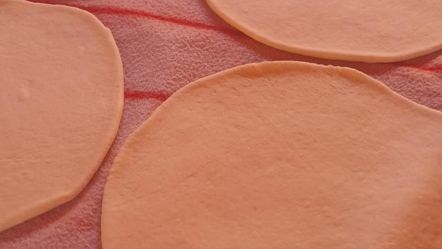Bread dough before baking.