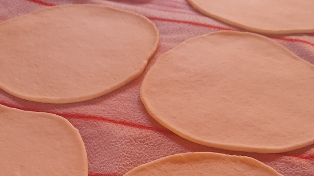 Bread dough before baking.