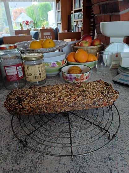 Nordic stone-age bread baked by my wife 