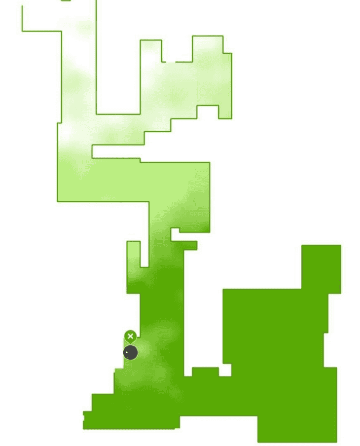Floorplan with signal strength heatmap with sub-1m accuracy