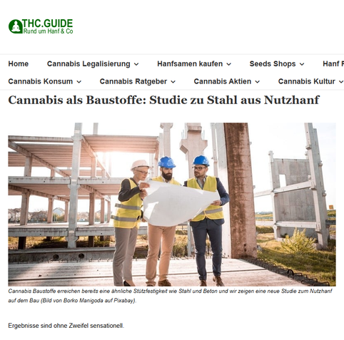 3 Personen mit Helmen stehen auf einer Baustelle

Eine gute Nachricht für das Klima, die am Gras anbauen interessierten Bauern und natürlich für Verbraucher und Unternehmen, die weitere Vorteile durch eine hoffentlich bald gezielte, umfassende Produktion von Haschisch und Marihuana in die Hand bekommen. Neben Kleidung, Medizin, Lebensmitteln und der Energiegewinnung könnten sich die Cannabinoide also auch auf dem Bau durchsetzen dank dieser frischen Erkenntnisse am „Rensselaer Polytechnic Institute“.