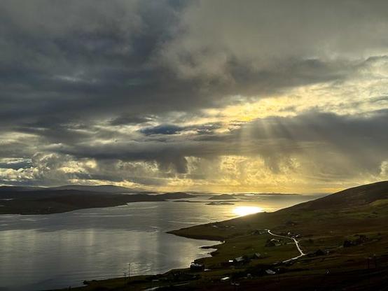 view over Weisdale and Whiteness in Shetland