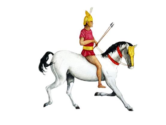 Guerrer samnita a cavall.