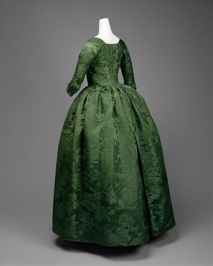 the dress seen from the reverse in a three quarter view 