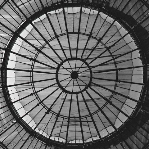Black and white photography, market dome