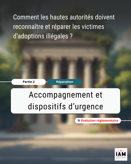 Partie 2 / Réparation /
- Accompagnement et dispositifs d’urgence